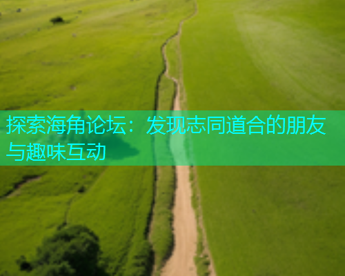 探索海角论坛:发现志同道合的朋友与趣味互动 探索海角论坛:发现志同道合的朋友与趣味互动