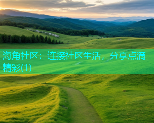 海角社区：连接社区生活，分享点滴精彩(1)