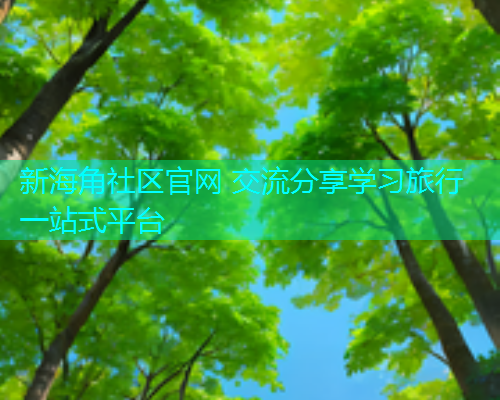 新海角社区官网 交流分享学习旅行一站式平台